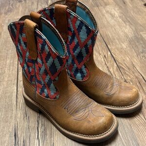 Ariat Brown and Multicolor Ankle Boots